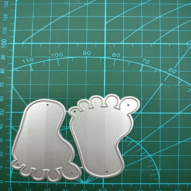 Art Cutting Dies Footprint Shape  Die Cuts Templates Embossing Stencils Tools for Card Making DIY Paper Fabric Crafts