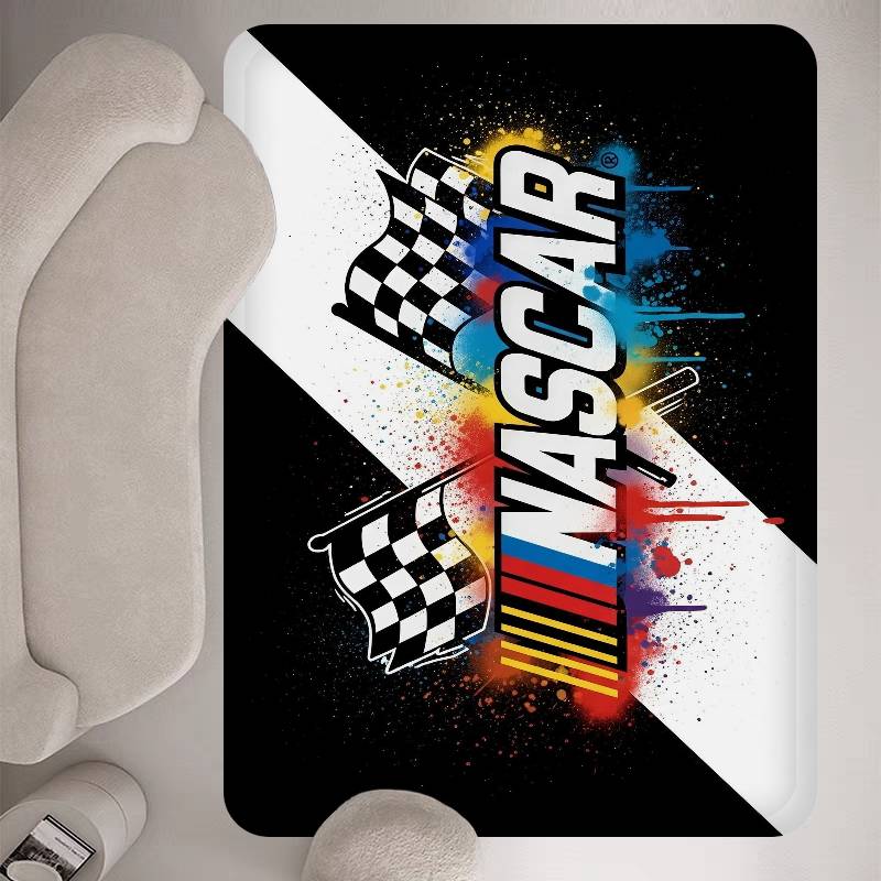 N-NASCARS Racing Car Entrance Door Mat Washable Non-Slip Living Room Sofa Chairs Area Mat Kitchen Welcome Doormat