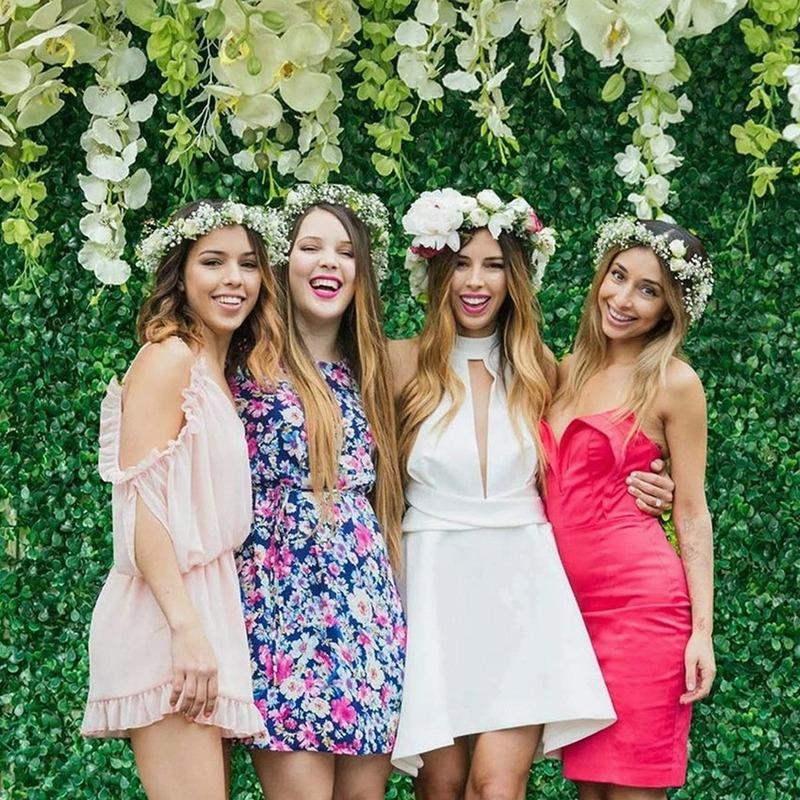 Green Leaf Backdrop Curtain Floral 3D Wedding Birthday Party Background Props