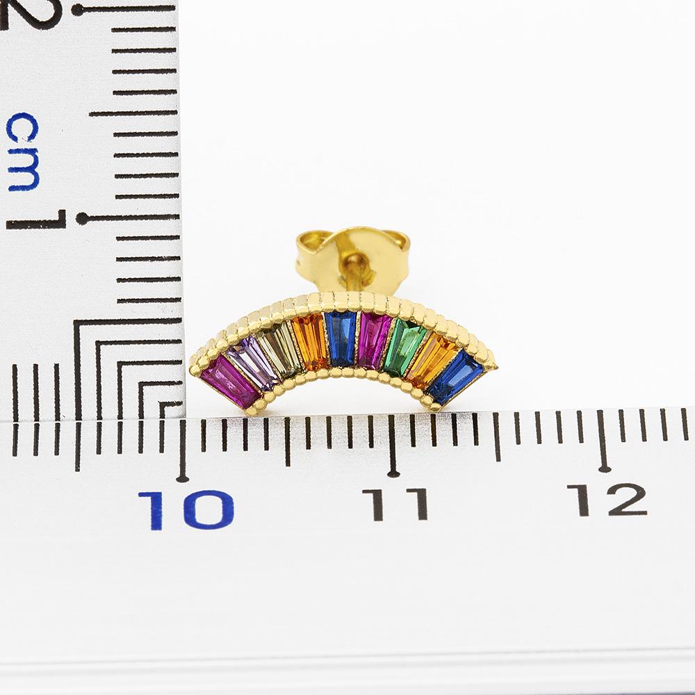 Nidin New Design Bohemian Rainbow Rhineston Crystal Earrings For Women Luxury Fashion Colorful Party Anniversary Jewelry Gifts