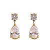 Yhpup Bling Glanzend AAA Kubieke Zirconia Waterdruppel Oorbellen Dagelijks Klassiek Hoge Kwaliteit Roestvrij Staal Mode Premium Sieraden Cadeau
