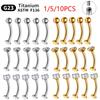 ASTM F136 Titanium 14G Belly Button Rings Piercing Set Nose Stud Labret Lip Stud Earring Eyebrow Body Jewelry For Women