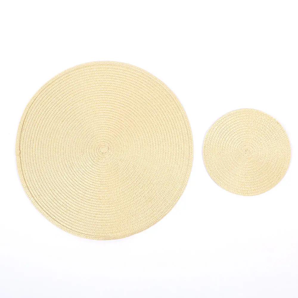 

Ручной работы тканый коврик для едыизоляционный коврик для стола маслостойкий коврик обеденная тарелка миски коврики креативный дизайн ПП изоляционный коврик домашний декор 18cm