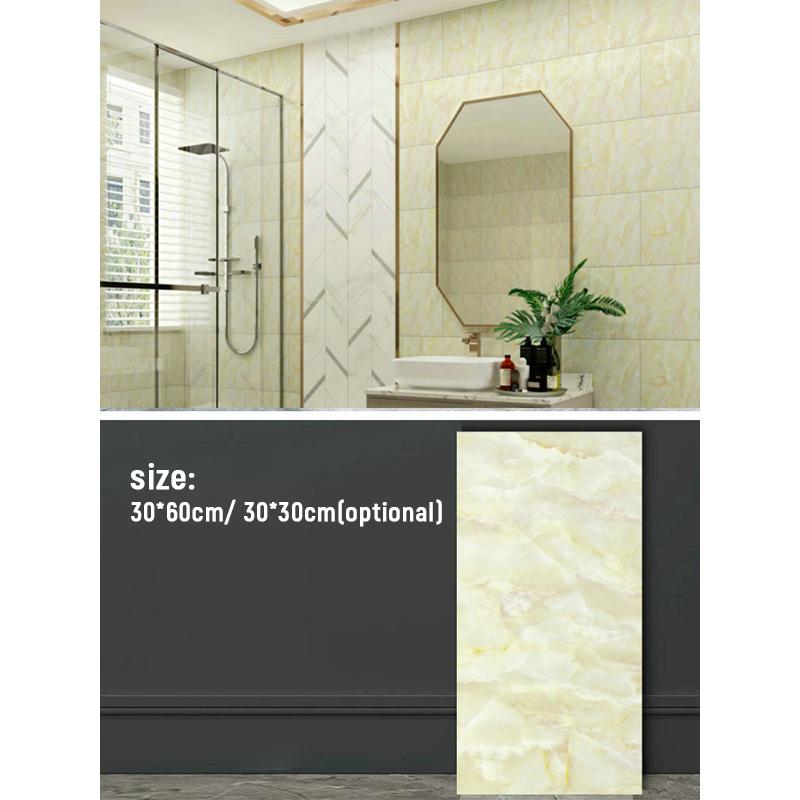 10pcs Marble Tiles Stickers Waterproof Scratch-resistant Kitchen Wardrobe Bathroom Home Decor Self-adhesive Floor Wall Decals