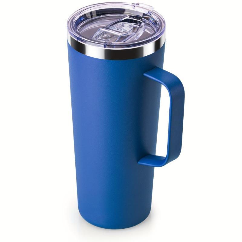 24oz Coffee Tumbler with Handle Lid Creative Thermos Hot Water Bottle Insulated Thermal Cup Stainless Steel Double Wall Car Mug