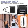 For iPad Pro 13 (2024) Case with Shoulder Strap TPU+PC+Silicone Kickstand Tablet Cover