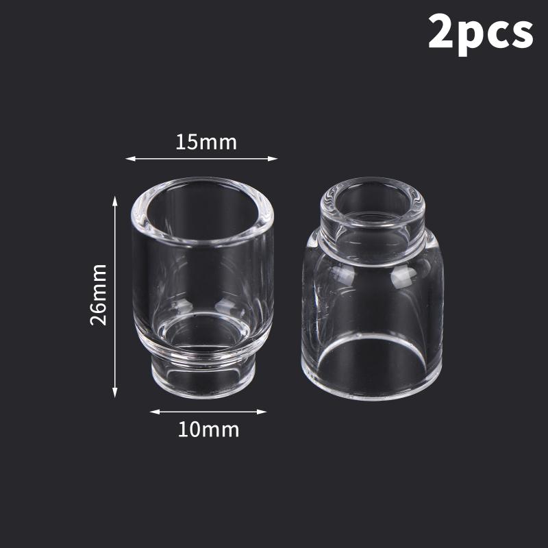 2Pcs TIG Welding Torch Stubby Gas Lens #4-12 Glass Set Professional Welding Tool Parts for WP17 WP18