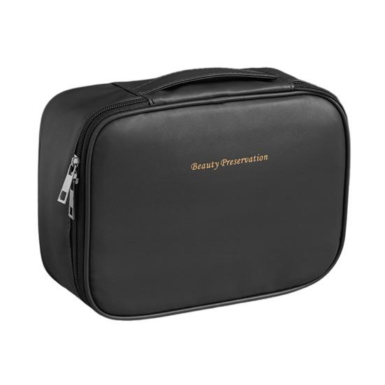 Large Capacity Cosmetic Bag Makeup Case with Top Handle Adjustable Divider Travel Makeup Organizer