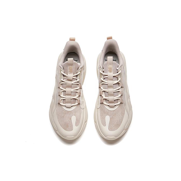 Anta Life Collection Chao Bai 2.0 Comfortable Slip Resistant Abrasion Resistant Low top Casual Shoes Men's Mud Gray 112138840-3