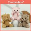 Cute Short Plush Teddy Bear Keychain Soft Stuffed Animal Bag Charm Ideal Gift For Children