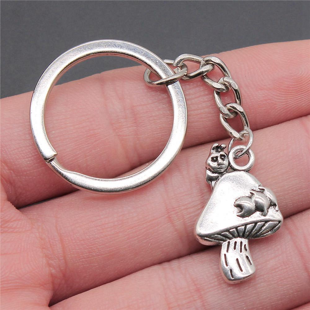 Mushroom Branch Leaf Key Ring Men's Jewellery Wedding Anniversary Original Materials