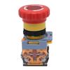 Emergency Stop Button Switch, No Light, 22MM, One Open/One Close, Silver Contact, Copper Parts, LA155B-11ZS.