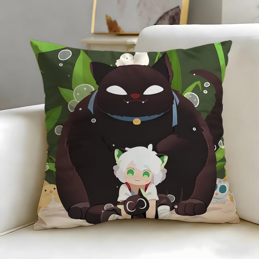classic anime The Legend of Hei Cushion Cover Soft  EasyWash Pillow Case  Versatile for Couch Bed Travel and Office