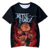 T-shirt 3D Metal Family Anime Game, T-shirt à col rond et manches courtes pour enfant, Haut T-shirt Sport Anime, T-shirt pour fille