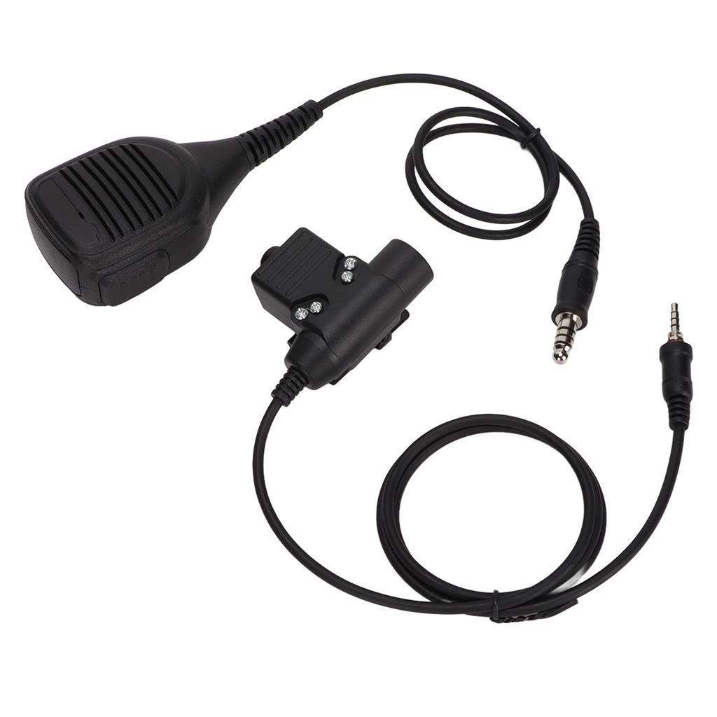 Speaker Shoulder Mic 7.1mm Shoulder Microphone with U94 PTT for Yaesu Vertex VX?6R VX?7R