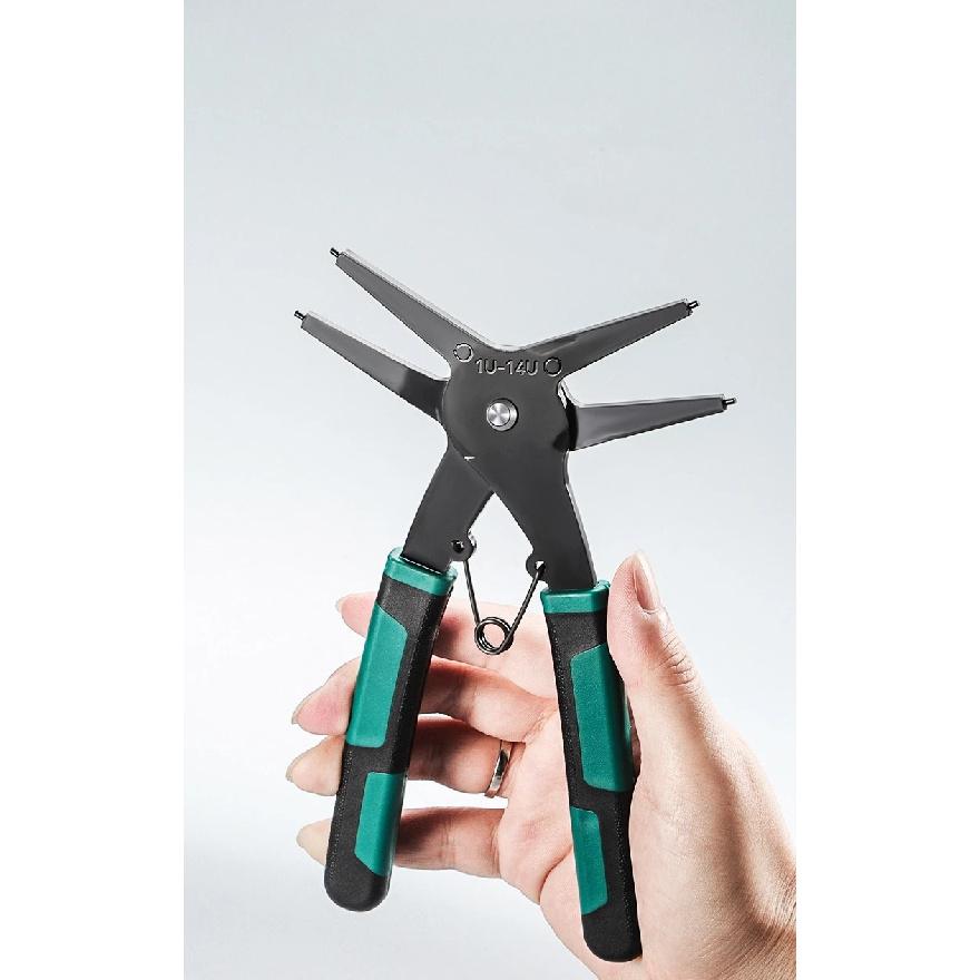 2 in 1 Snap Ring Pliers For Internal External Card Retaining Pincer Multifunction Professional Circlip Plier Motor Repair Tool