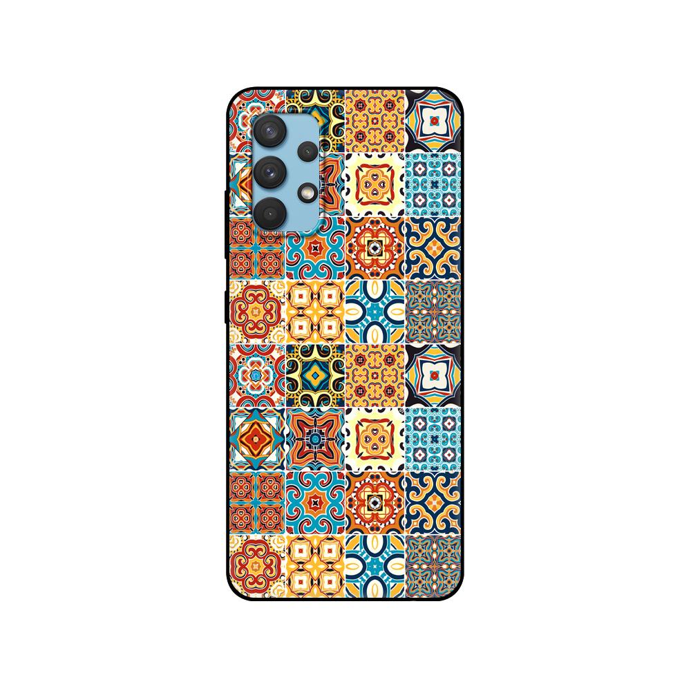 Black tpu Case For Samsung galaxy A12 A22 A32 A42 A52 A72 4g 5g S21 PLUS ultra back cover 3D Emboss Vintage Retro Lattice Flower