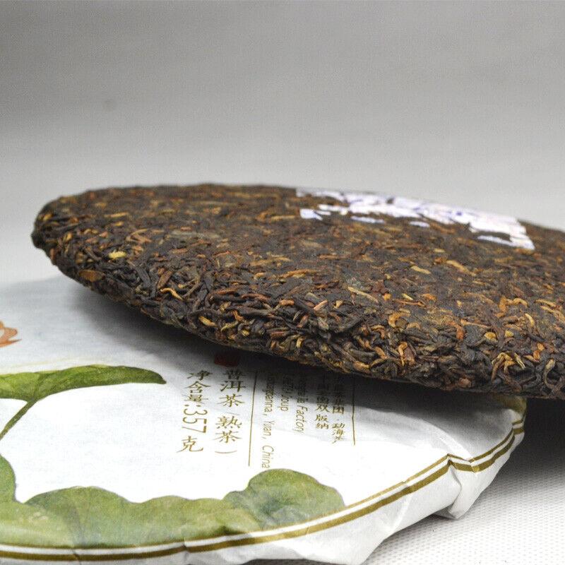 Чай Мэнхай Дайи Пуэр 2016 Lianyun TAETEA Пуэр Приготовленный чай 357г Спелый — фото 4