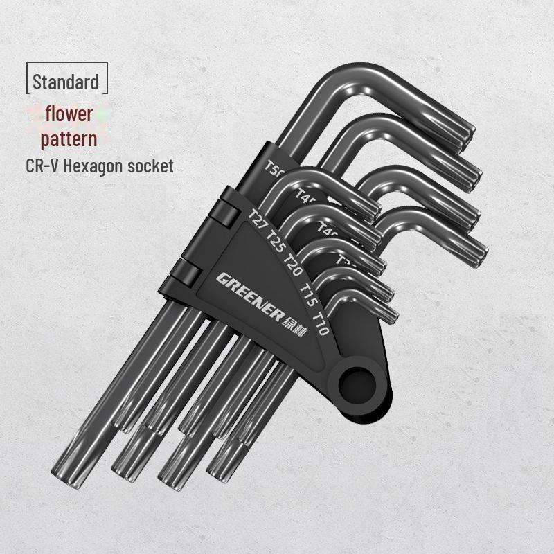 Green Forest Hexagonal Wrench Set: 6-Angle Plum Screwdriver T150271045