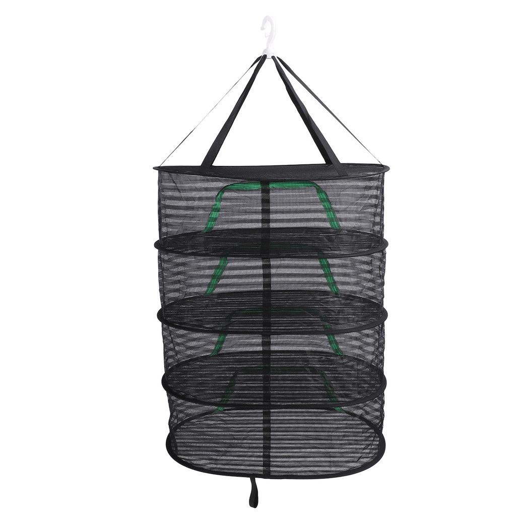 Hanging Drying Mesh with Zipper Breathable Polyester Foldable Hanging Mesh Drying Rack for Fish