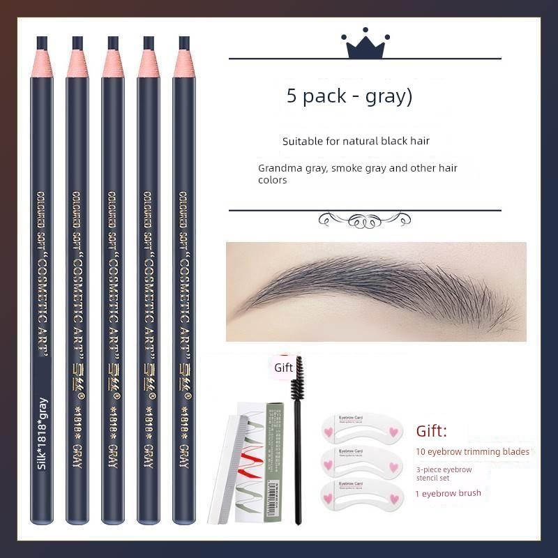 1818 Hengsi Threaded Eyebrow Pencil Waterproof Long-Lasting Non-Fading Henry Eyeliner Pen Two-In-One for Tattoo Artists