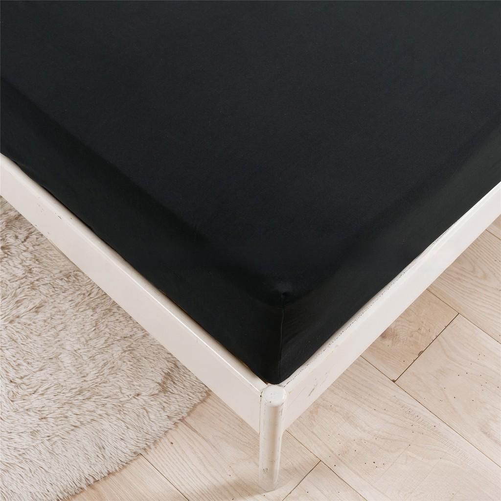 Simple Fitted Sheet Pure Color Polyester Soft Fabric For Bedroom Bed Linen
