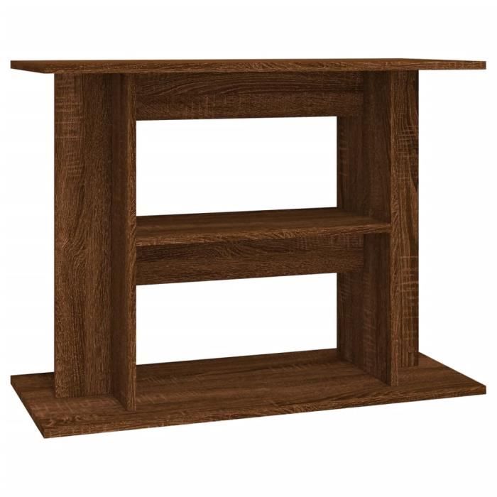 VidaXL Support pour aquarium chêne marron 80x35x60cm bois d'ingénierie 833582