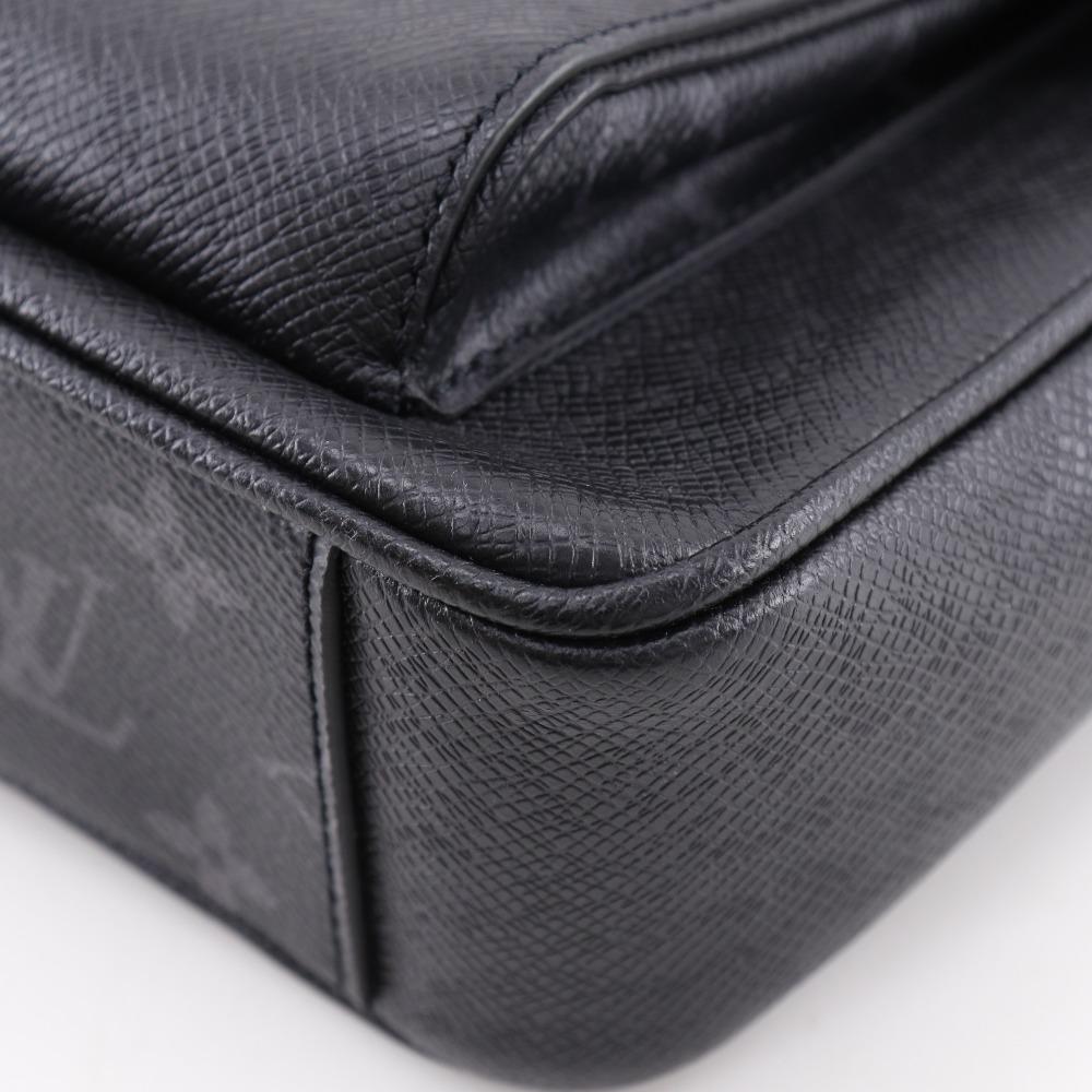 Louis Vuitton Taigalama Shoulder Bag M30746 Messenger Bag Black Taiga/Monogram Eclipse Canvas Mens Used
