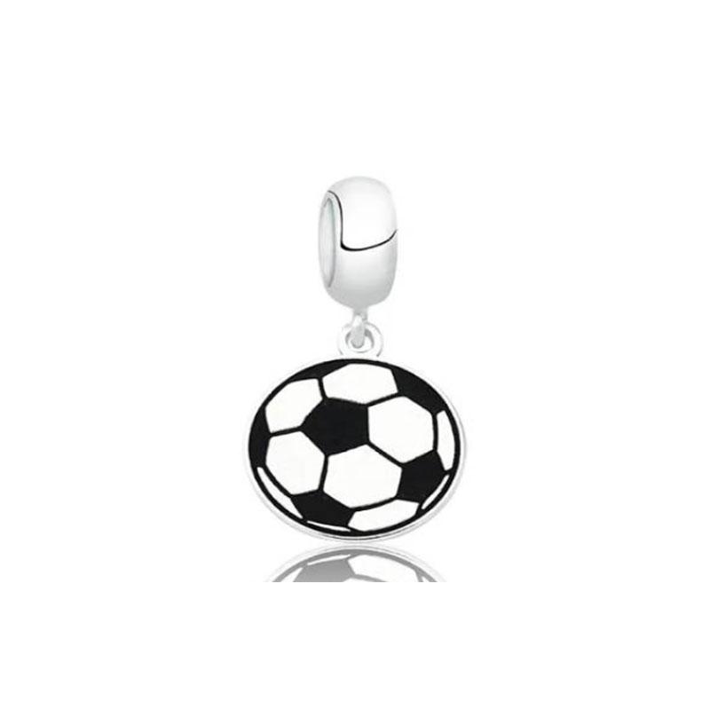 Copper Sports Series Charm Football Volleyball Tennis Basketball Dumbbell Pendant Fit Bracelet Diy Exquisite Jewelry