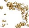 Ghirlanda di Palloncini Oro Bianca Set 91 Pezzi Palloncini Nastro