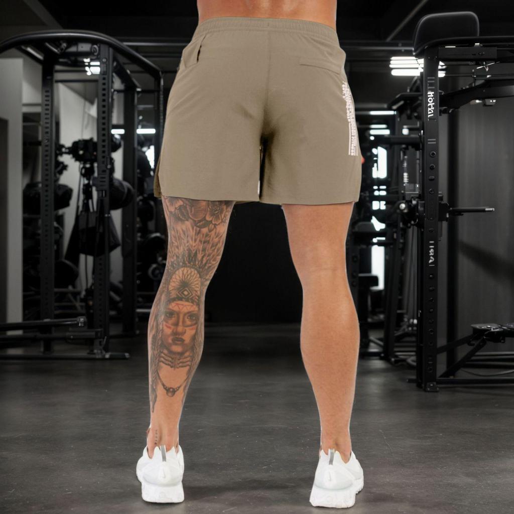 Men's Quick-Dry High-Waist Breathable Sports Shorts for Outdoor Running and Training