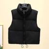 Autumn Winter Women's Korean-Style Western Fashion Sleeveless Down-Cotton Vest Jacket Outer Wear