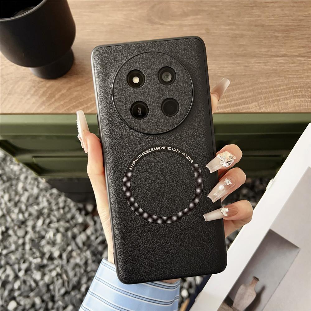PU-Leder Kabelloses Laden Für Magnetische Hülle Für Honor X9C HonorX9C Magic7 Lite Magic7Lite G Weiche Rückabdeckung