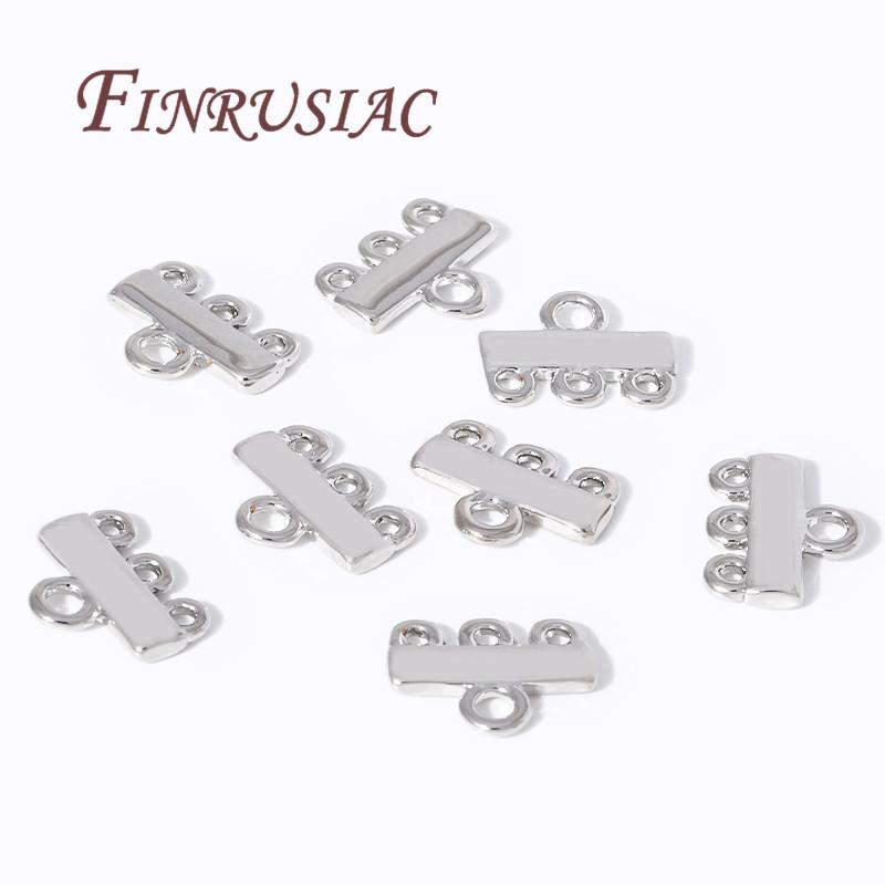 18K Gold Plated Pendant Bails Connector For Jewelry Making,2/3 Strand Layer Clasps For DIY Necklace Bracelets Accessories