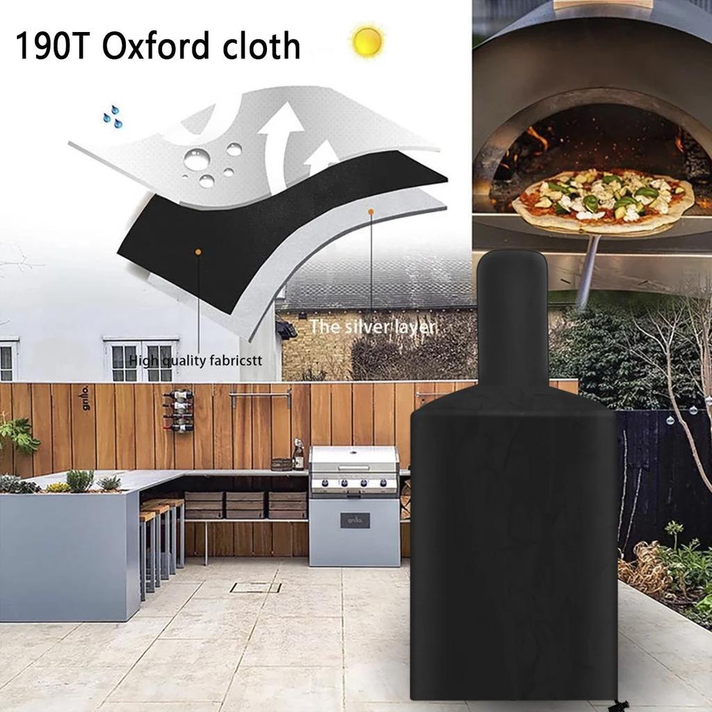 Pokrowiec na piec do pizzy Tkanina Oxford Wodoodporny Pokrowiec na grill/piec Zewnętrzny Odporny na warunki atmosferyczne Pokrowiec ochronny na piec do pizzy 170 x 65 x 55 cm