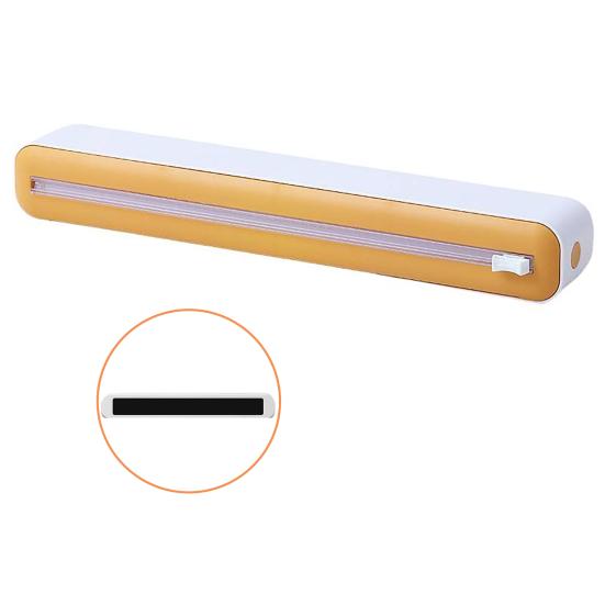 Yousheng Magnetic Plastic Wrap Cutter Wall-Mounted Slide Cutting Box for Foil Cling Film Built-In Dual Blades Space-Saving Safe Kitchen Organizer for