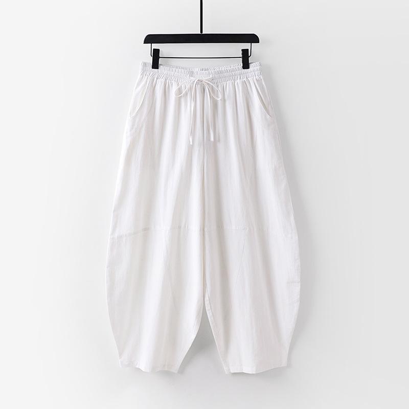 Men Japanese Kimono Cardigan Pants Set Linen Yukata Haori Samurai Costume Harajuku Loose Jacket Suit