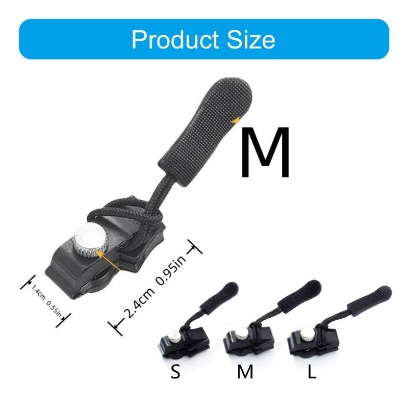 6/12Pcs 3 Different Size Zippers Fixer Repair Tool for Clothing Luggage Bag