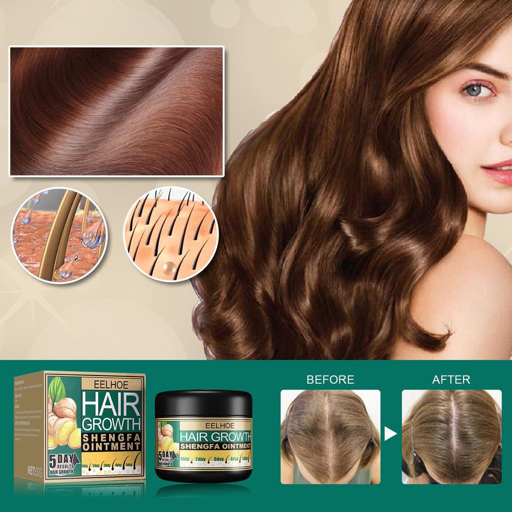 Creme de Cuidados com o Cabelo de Gengibre Crescimento do Cabelo Anticaspa Anti-coceira Massagem no Couro Cabeludo Estimula os Folículos Capilar Creme Suave para o Cabelo