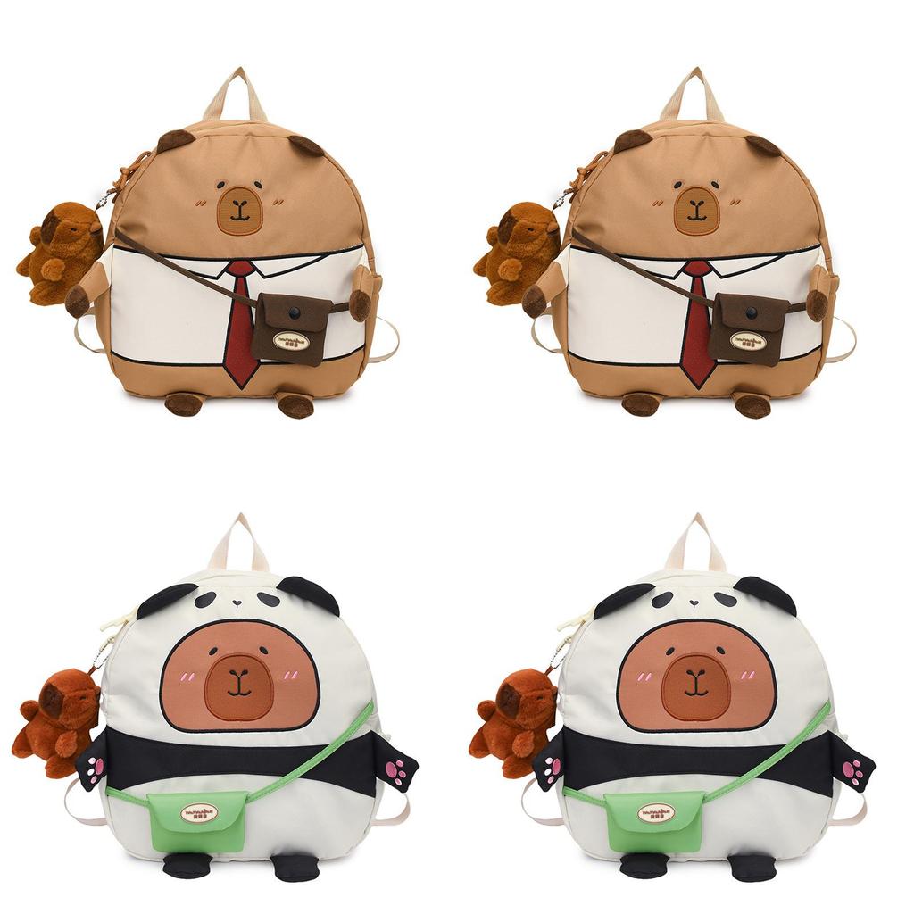 Cartoon Capybara Backpack For Kids With Breathable Material And Cute Animal Design