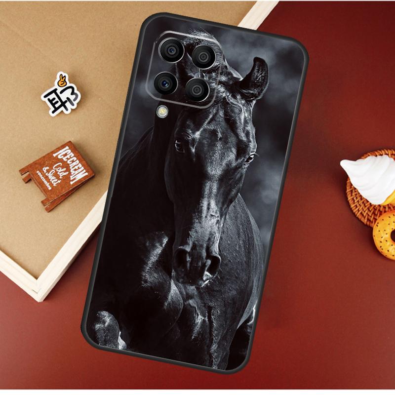 Beautiful Black Horse Case For Samsung Galaxy M21 M20 M23 M31 M11 M54 M14 M34 M13 M52 M32 M12 M16 M36 M56 M15 M55