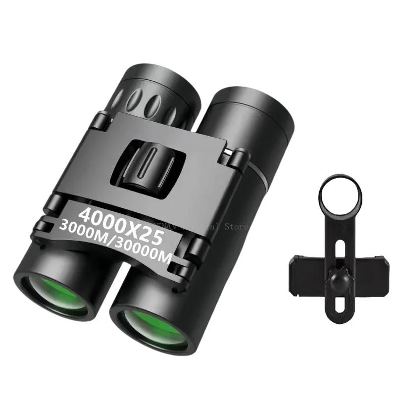 4000x25 HD Krachtige Verrekijker Lange Afstand Opvouwbaar Mini Telescoop Draagbaar Voor Jacht Sport Buiten Kamperen Reizen Wandelen