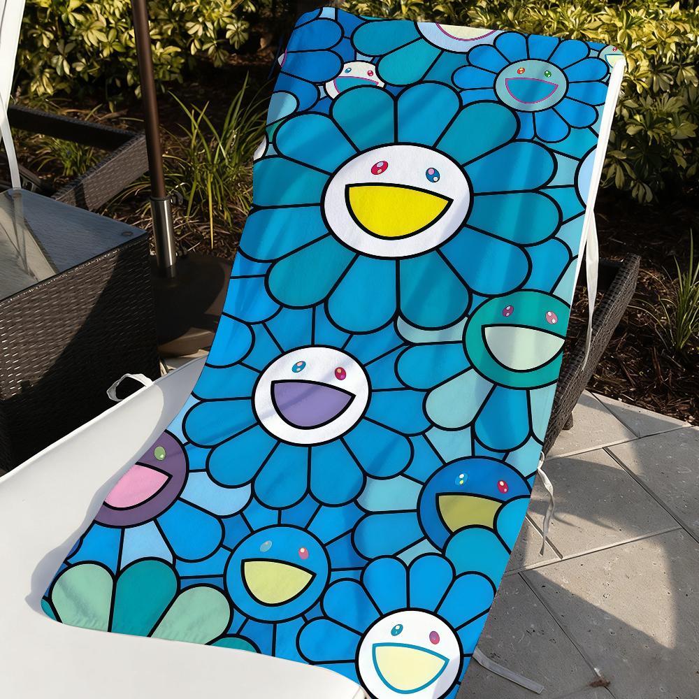 Art M-MurakamiES Flower T-Takashi Towel Quick Drying Beach Towels Are Suitable For Swimming Pools Camping Yoga And The Gym
