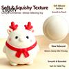 Durable TPR Sensory Toys Christmas Candy Cane & Elk Squishy Toy, Slow Rising Squeeze Fidget Elastic Stress Relief Desktop Ornament, Holiday