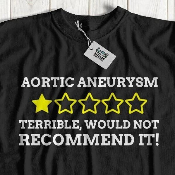 

Unisex Funny Aortic Aneurysm T-Shirt Endovascular Surgery Heart Aorta Gifts 2XL