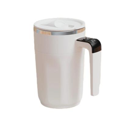 New 400ML Mixing Cup Silicone ABS Coffee Cup Rechargeable 316 Stainless Steel Self Stirring Mug Milk