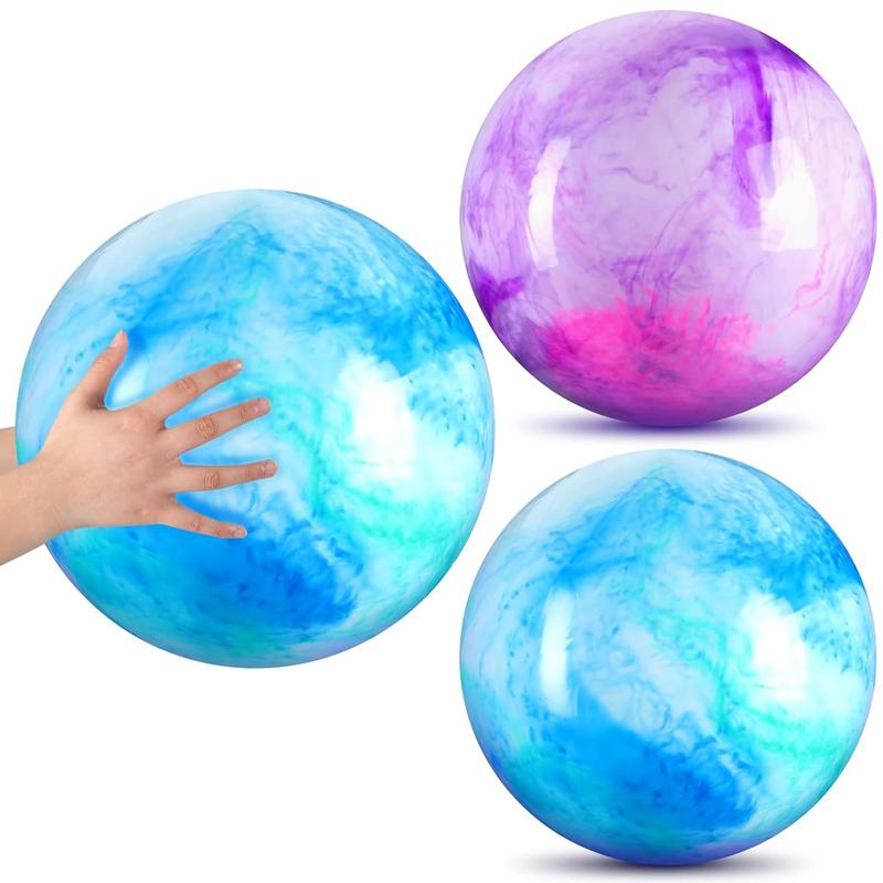 Marbleized Bouncy Balls Size 12Inch Inflatable Toys For Kids Party Carnival Park Beach Playground Backyard Indoor Outdoor Games