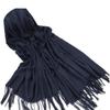 Unisex Thickened Warm Scarf - Solid Light Gray & Hemp Gray Cashmere Blend for Autumn/Winter