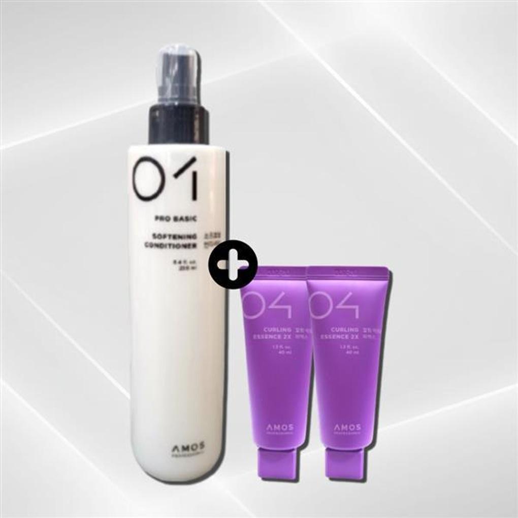 Amos Softening Conditioner 250+Curling Essence EX80 (40 X 2)