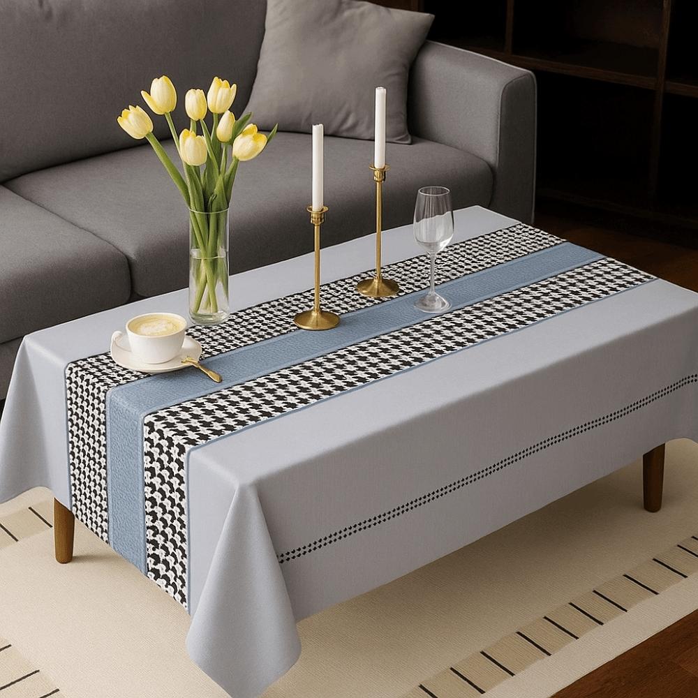 Kitchen Supplies Waterproof PVC Tablecloth Anti-Scald Printed Oil-Resistant Table Cloth Anti Slip Washable Table Mat Tabletop